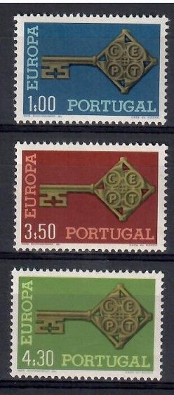 Znaczek Portugalia 1968 Mi 1051-1053 Czyste **