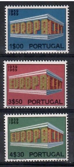 Znaczek Portugalia 1969 Mi 1070-1072 Czyste **