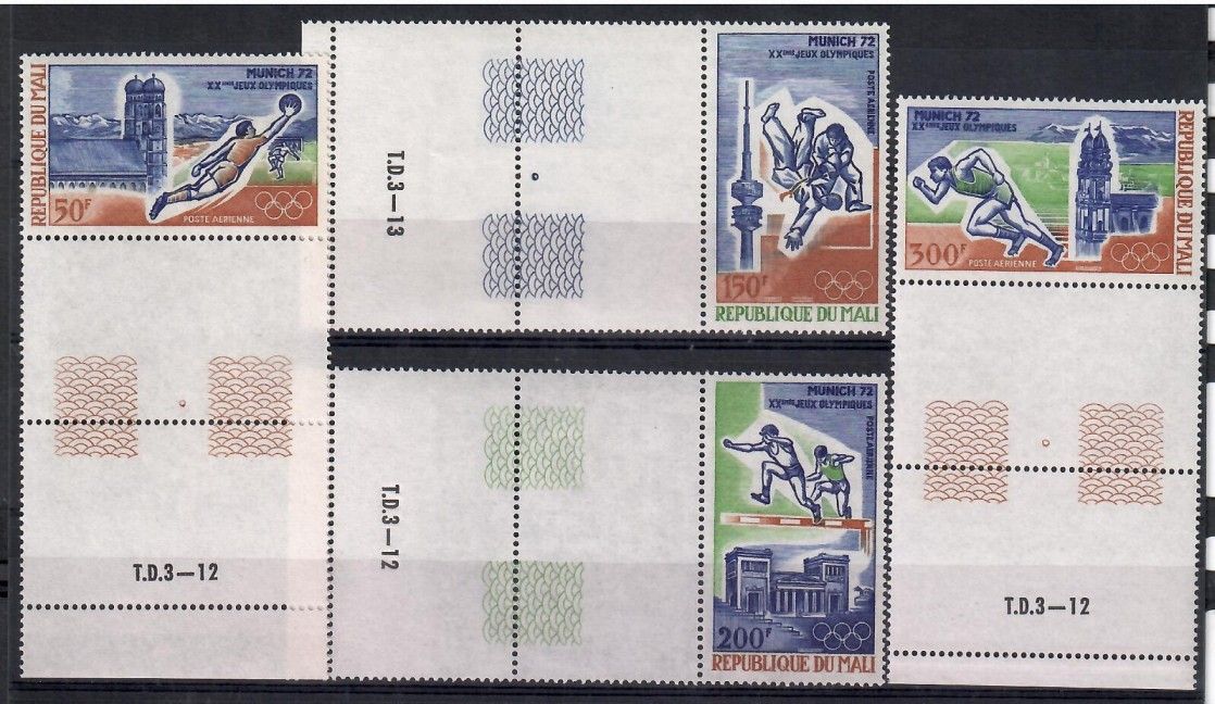 Znaczek Mali 1972 Mi 316-319 Czyste **