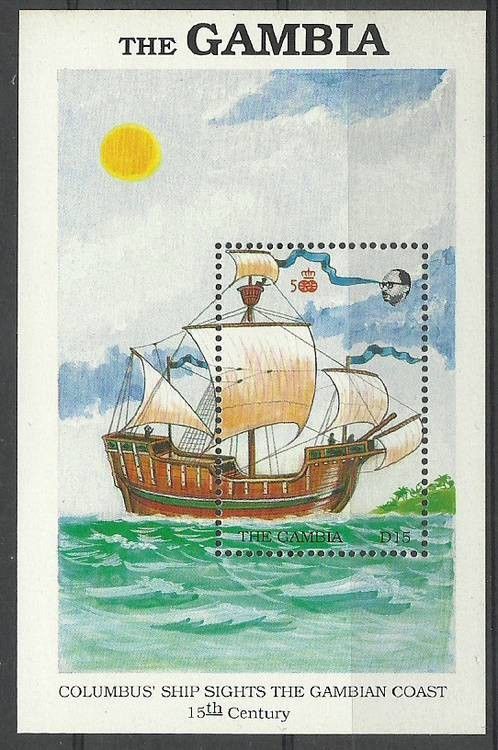 Znaczek Gambia 1988 Mi bl 56 Czyste **
