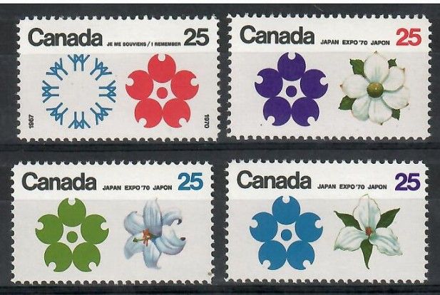 Kanada 1970 Mi 451-454 Czyste **