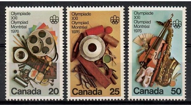 Znaczek Kanada 1976 Mi 621-623 Czyste **