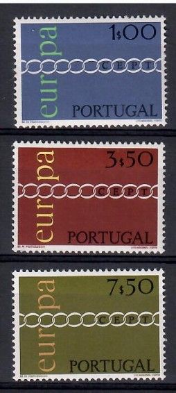 Znaczek Portugalia 1971 Mi 1127-1129 Czyste **