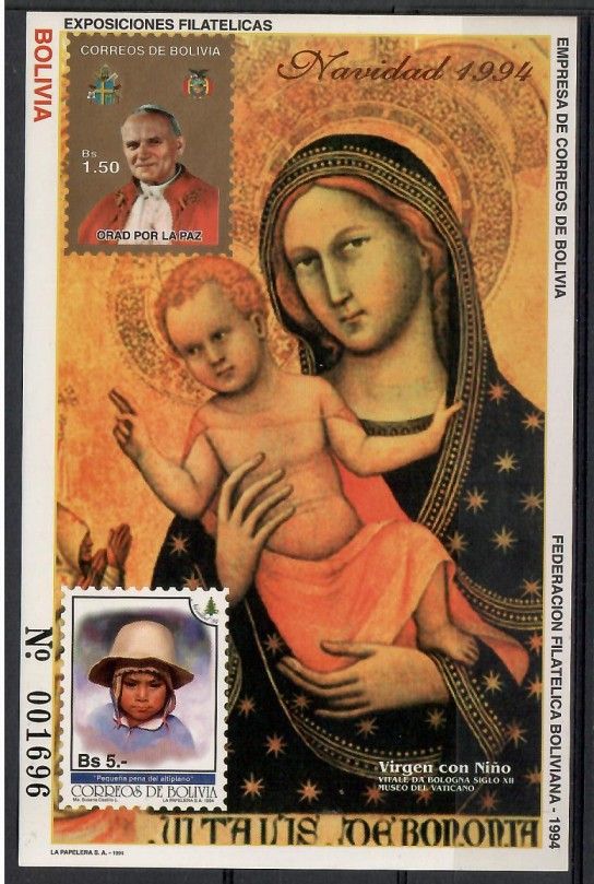 Znaczek Boliwia 1994 Mi bl 215 Czyste **