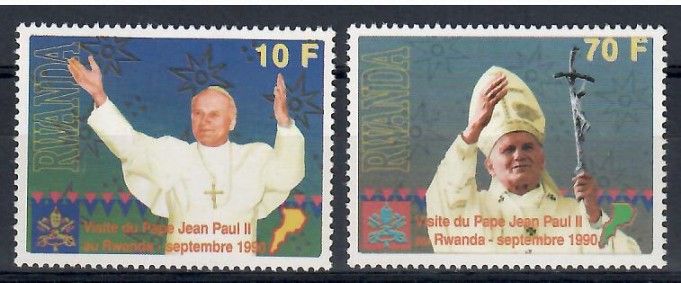 Znaczek Rwanda 1990 Mi 1439-1440 Czyste **