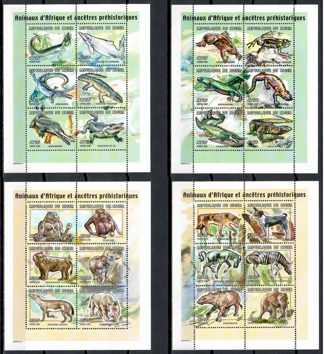 Znaczek Niger 2000 Mi ark 1843-1866 Czyste **