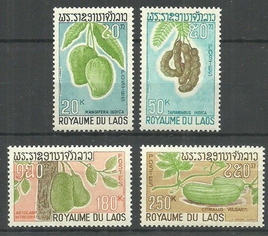 Znaczek Laos 1968 Mi 240-243 Czyste **