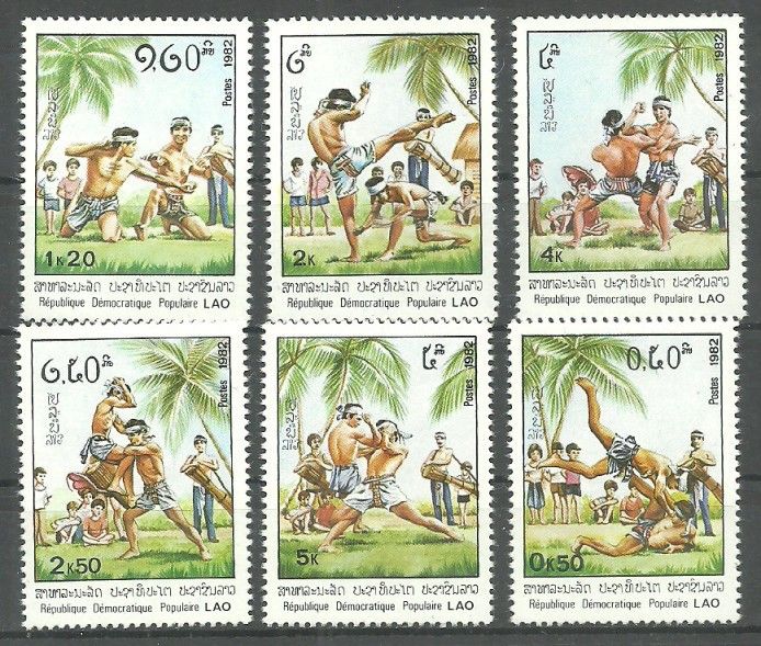 Znaczek Laos 1982 Mi 529-534 Czyste **