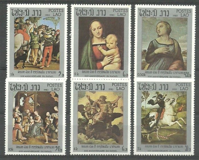 Znaczek Laos 1983 Mi 631-636 Czyste **