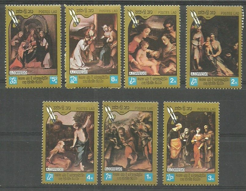 Znaczek Laos 1984 Mi 758-764 Czyste **