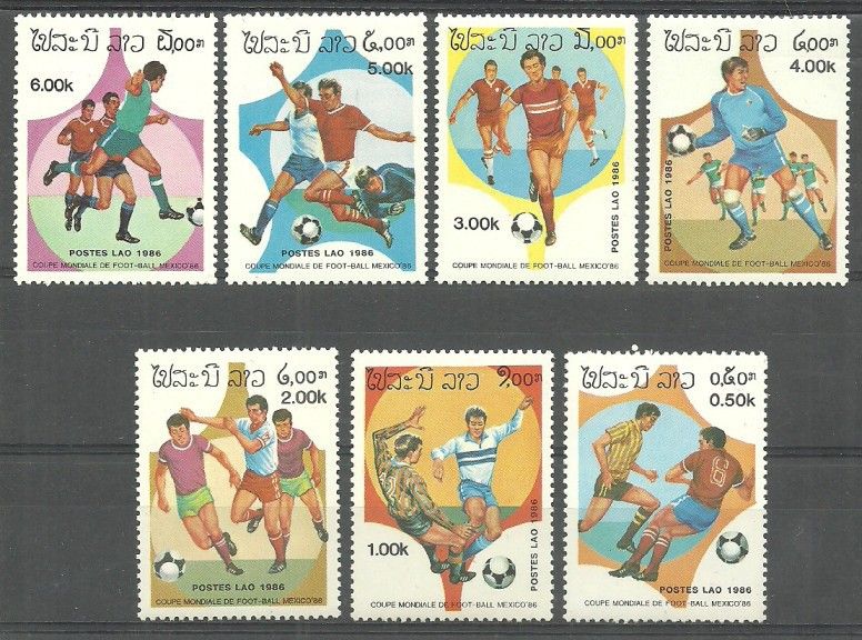 Znaczek Laos 1986 Mi 882-888 Czyste **