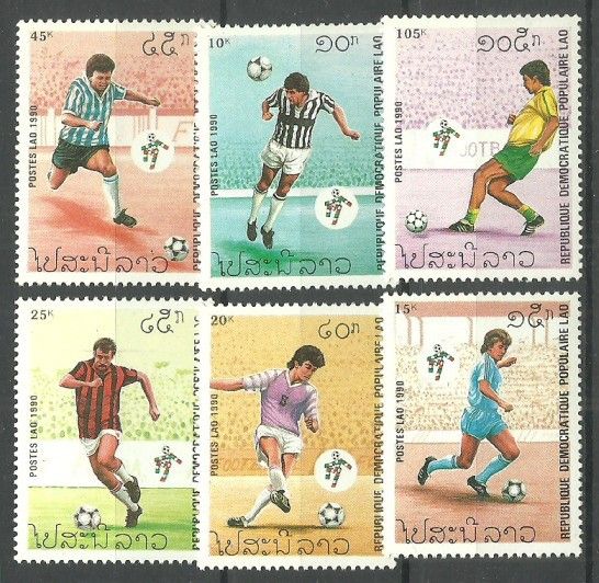 Znaczek Laos 1990 Mi 1182-1187 Czyste **