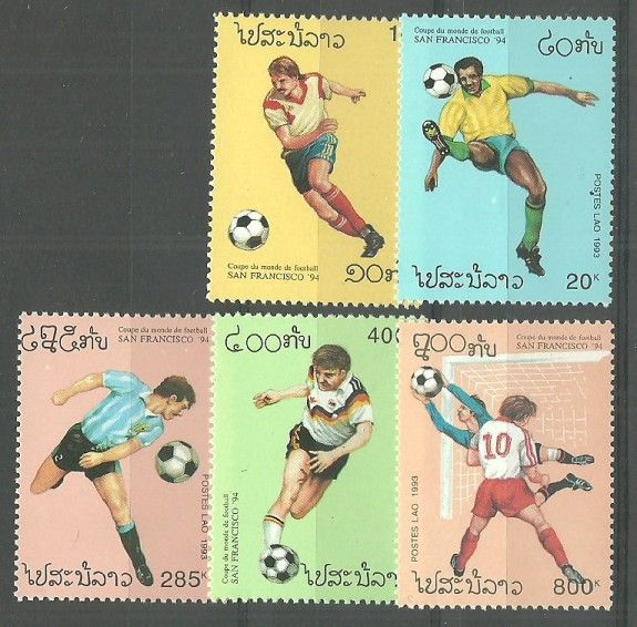 Znaczek Laos 1993 Mi 1384-1388 Czyste **
