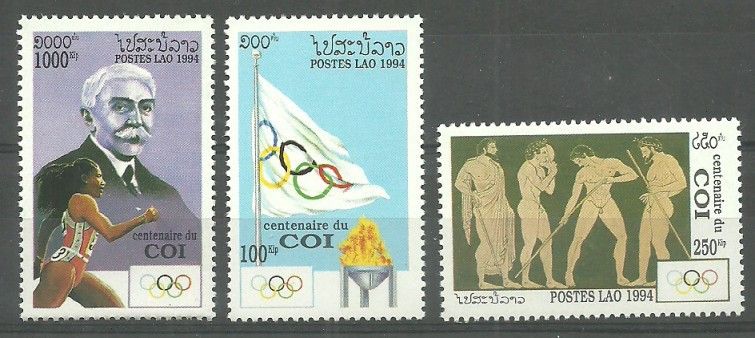 Znaczek Laos 1994 Mi 1396-1398 Czyste **
