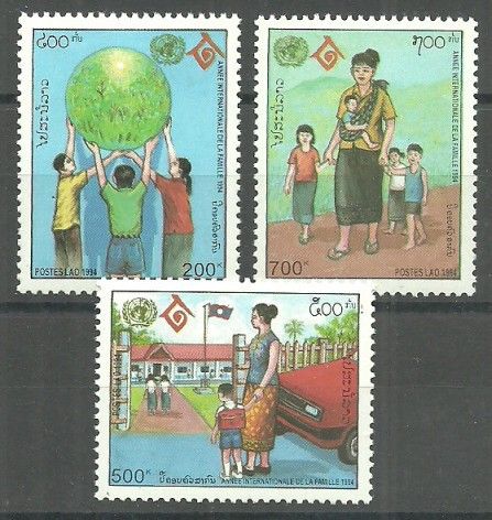 Znaczek Laos 1994 Mi 1424-1426 Czyste **