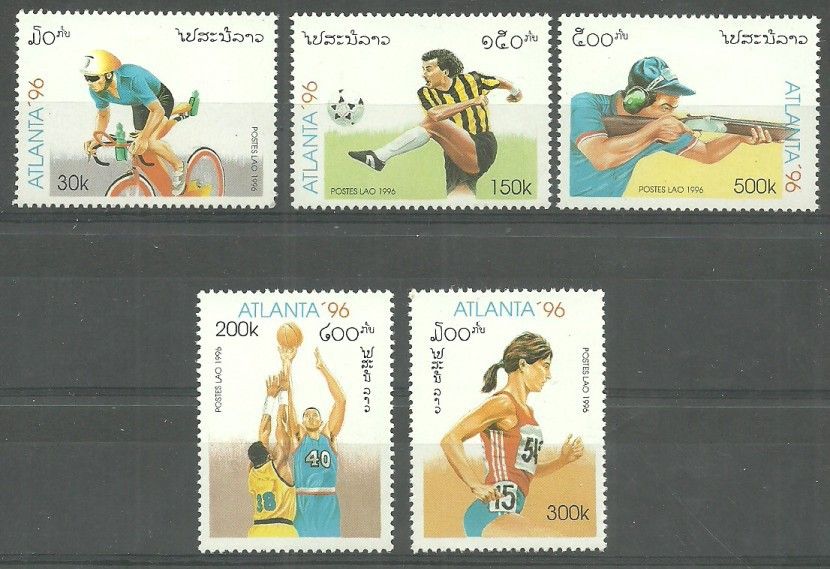 Znaczek Laos 1996 Mi 1498-1502 Czyste **