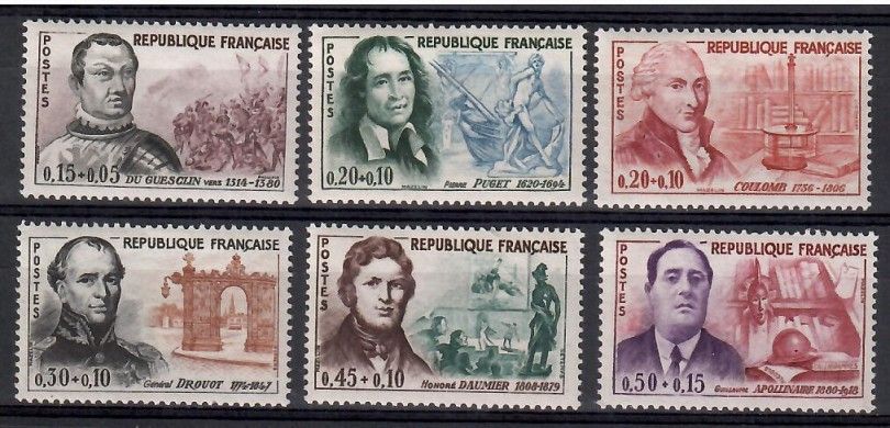 Znaczek Francja 1961 Mi 1349-1354 Czyste **