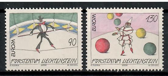 Znaczek Liechtenstein 2002 Mi 1283-1284 Czyste **
