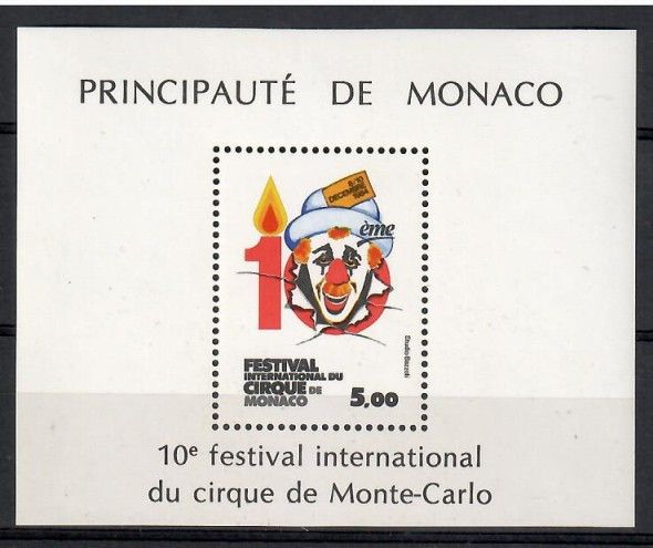 Znaczek Monako 1984 Mi bl 27 Czyste **