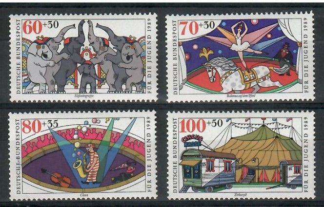 Znaczek Niemcy 1989 Mi 1411-1414 Czyste **