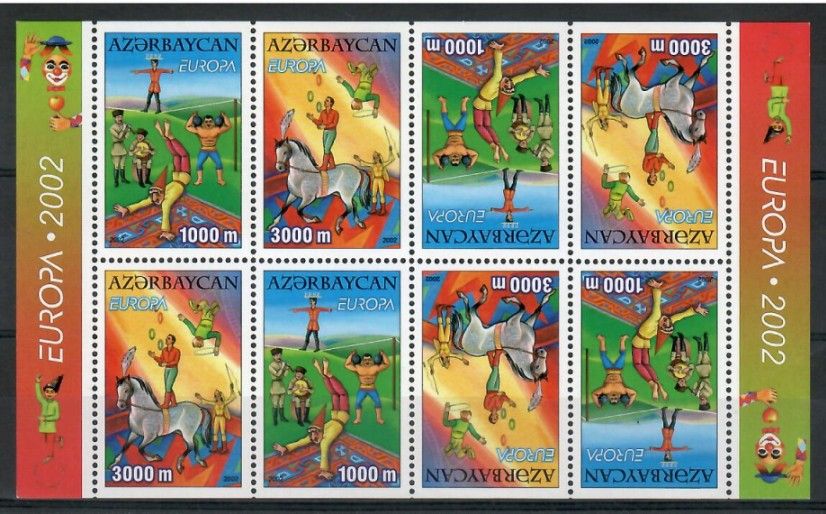 Znaczek Azerbejdżan 2002 Mi h-blatt 513-514D Czyste **