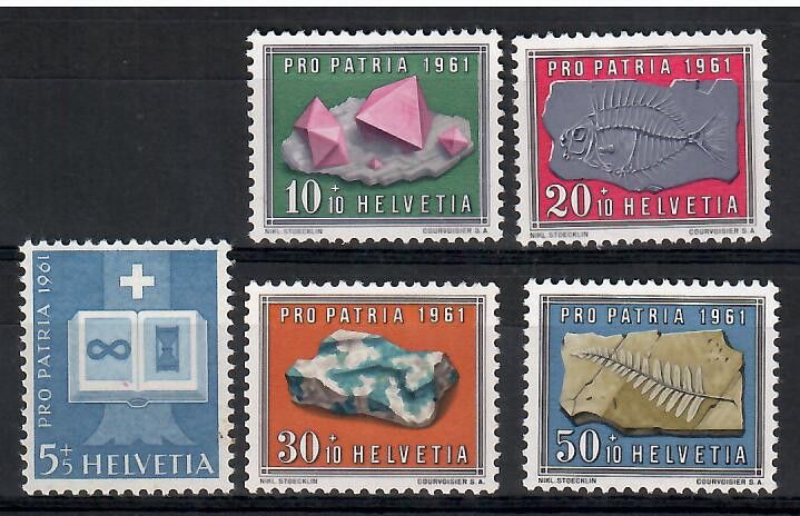 Znaczek Szwajcaria 1961 Mi 731-735 Czyste **