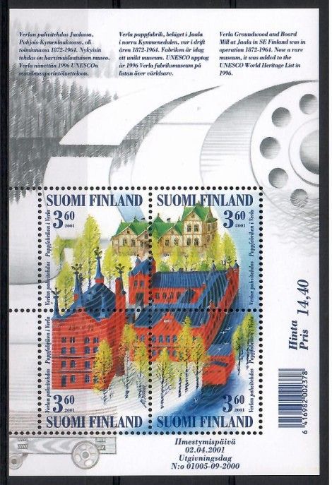 Znaczek Finlandia 2001 Mi bl 26 Czyste **