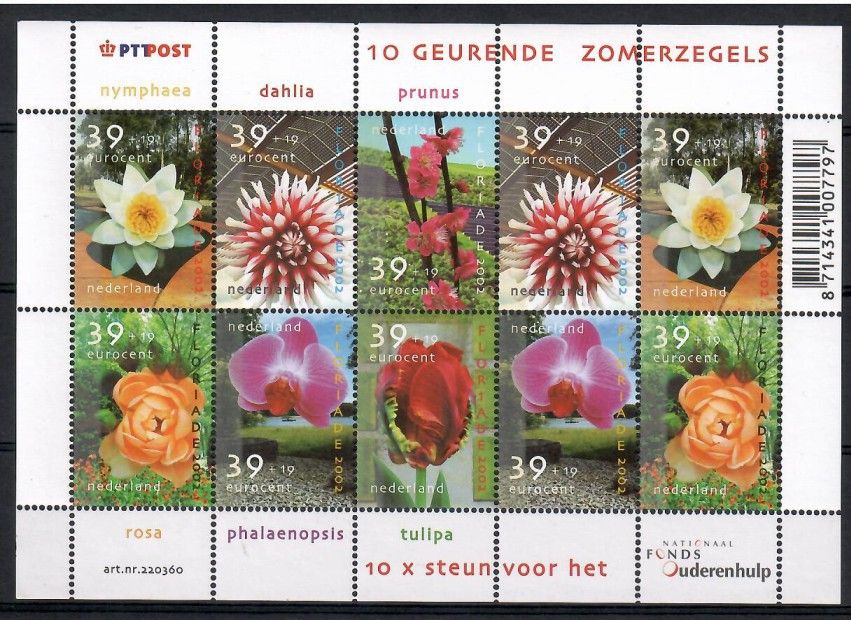 Znaczek Holandia 2002 Mi ark 1994-1999 Czyste **