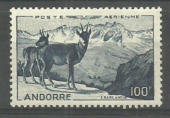 Znaczek Andora (francuska) 1950 Mi 141 Z podlepką *
