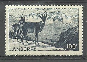 Znaczek Andora (francuska) 1950 Mi 141 Czyste **