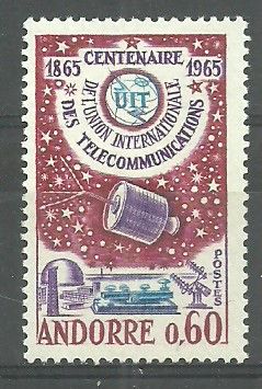 Znaczek Andora (francuska) 1965 Mi 193 Czyste **