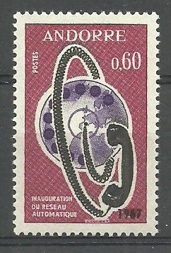 Znaczek Andora (francuska) 1967 Mi 202 Czyste **