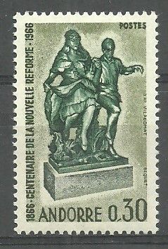 Znaczek Andora (francuska) 1967 Mi 201 Czyste **