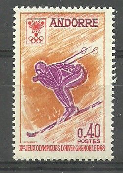 Znaczek Andora (francuska) 1968 Mi 207 Czyste **