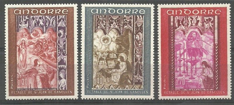 Znaczek Andora (francuska) 1969 Mi 218-220 Czyste **