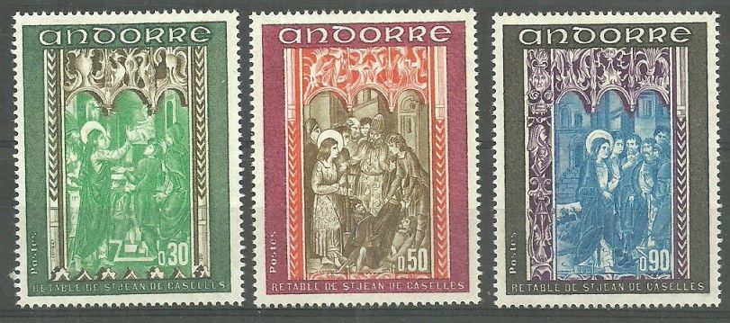 Znaczek Andora (francuska) 1971 Mi 235-237 Czyste **