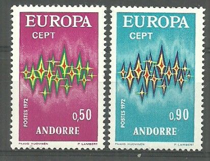 Znaczek Andora (francuska) 1972 Mi 238-239 Czyste **