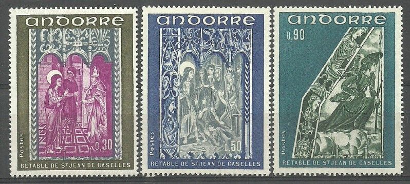 Znaczek Andora (francuska) 1972 Mi 242-244 Czyste **
