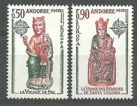 Znaczek Andora (francuska) 1974 Mi 258-259 Czyste **