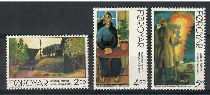 Znaczek Wyspy Owcze 1995 Mi 280-282 Czyste **