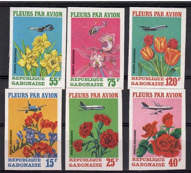 Znaczek Gabon 1971 Mi 425-430B Czyste **