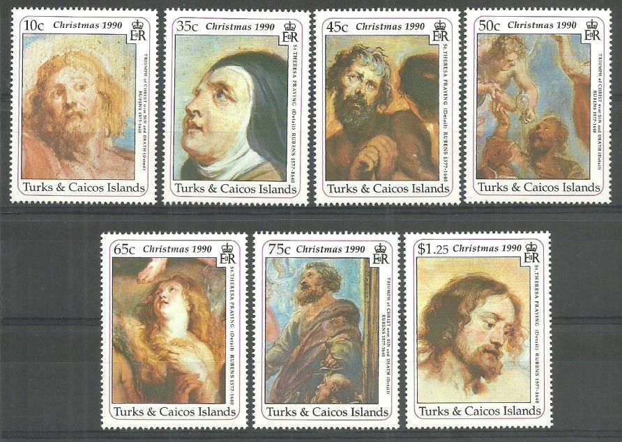 Znaczek Turks i Caicos 1990 Mi 955-961 Czyste **