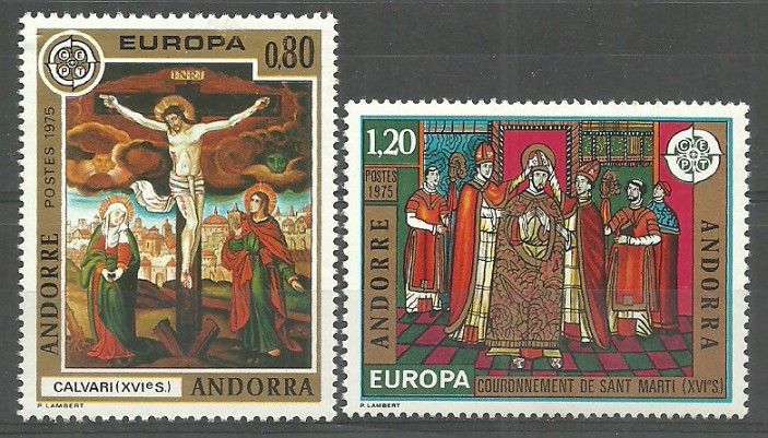 Znaczek Andora (francuska) 1975 Mi 264-265 Czyste **
