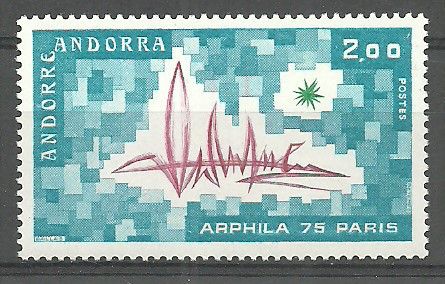 Znaczek Andora (francuska) 1975 Mi 269 Czyste **