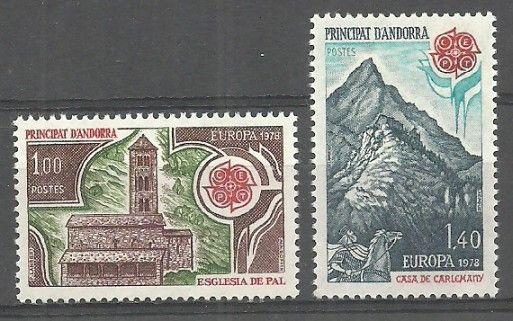 Znaczek Andora (francuska) 1978 Mi 290-291 Czyste **
