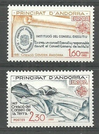 Znaczek Andora (francuska) 1982 Mi 321-322 Czyste **