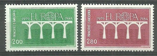 Znaczek Andora (francuska) 1984 Mi 350-351 Czyste **