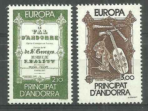 Znaczek Andora (francuska) 1985 Mi 360-361 Czyste **