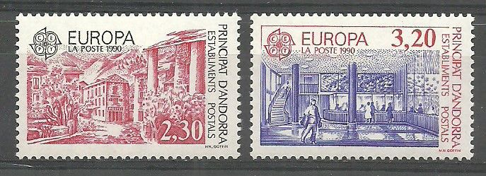 Znaczek Andora (francuska) 1990 Mi 409-410 Czyste **