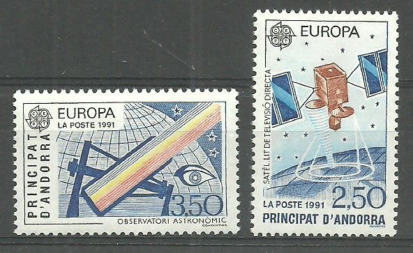 Znaczek Andora (francuska) 1991 Mi 423-424 Czyste **